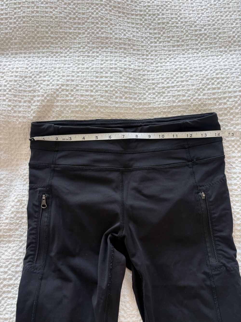 Lululemon Inspire Tight II Mesh Leggings Black Size 6 Luxtreme Zip Pocket - Picture 13 of 16